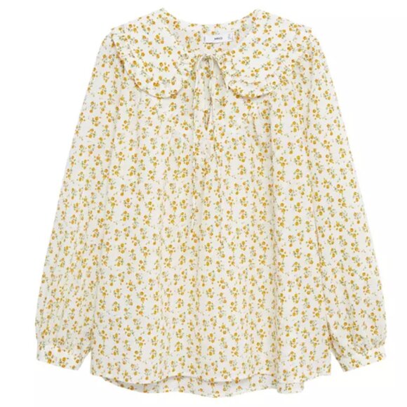 Mango Babydoll Ruffle Blouse - Picture 5 of 12